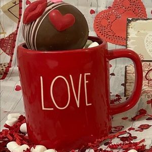 Rae Dunn Valentine’s Day mug w/hot cocoa bomb